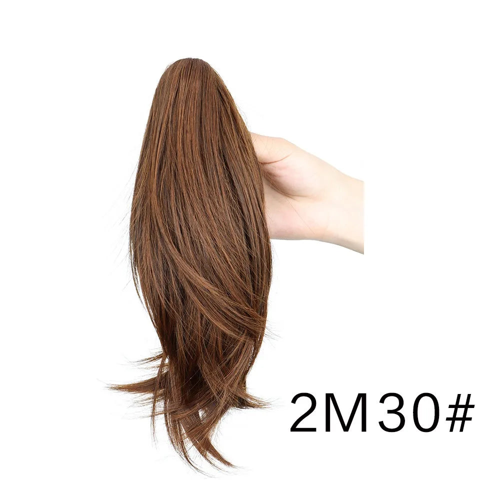 Short Synthetic Claw Clip Ponytail Extension for Natural Voluminous Hair - 9