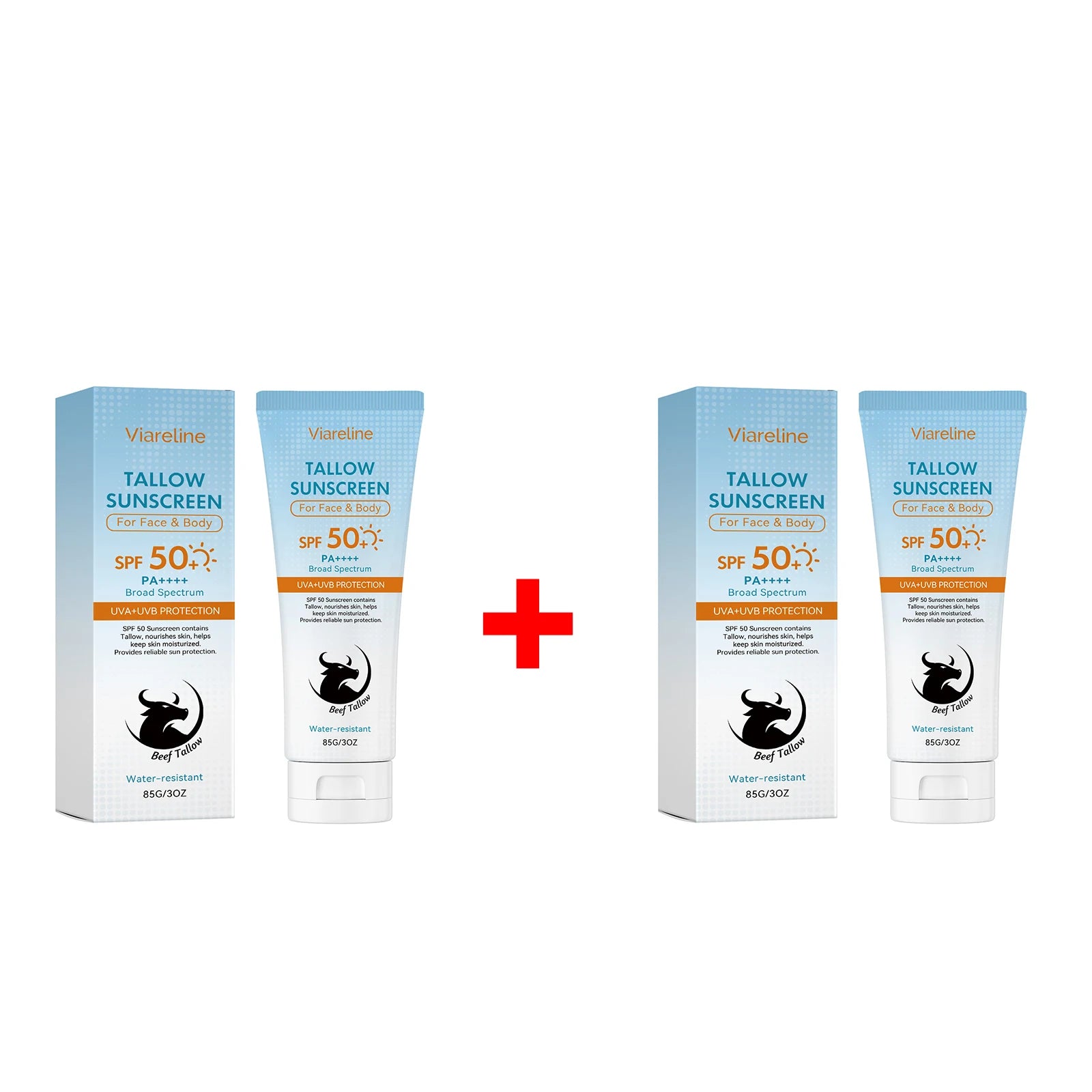 SPF 50 Tallow Sunscreen for Face and Body Hydration and Protection - 15