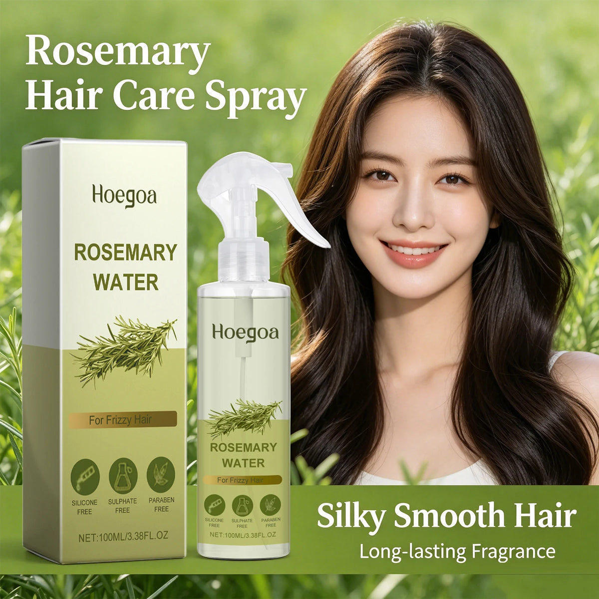 Rosemary Hair Strengthening Spray for Frizzy Hair and Scalp Nourishment
