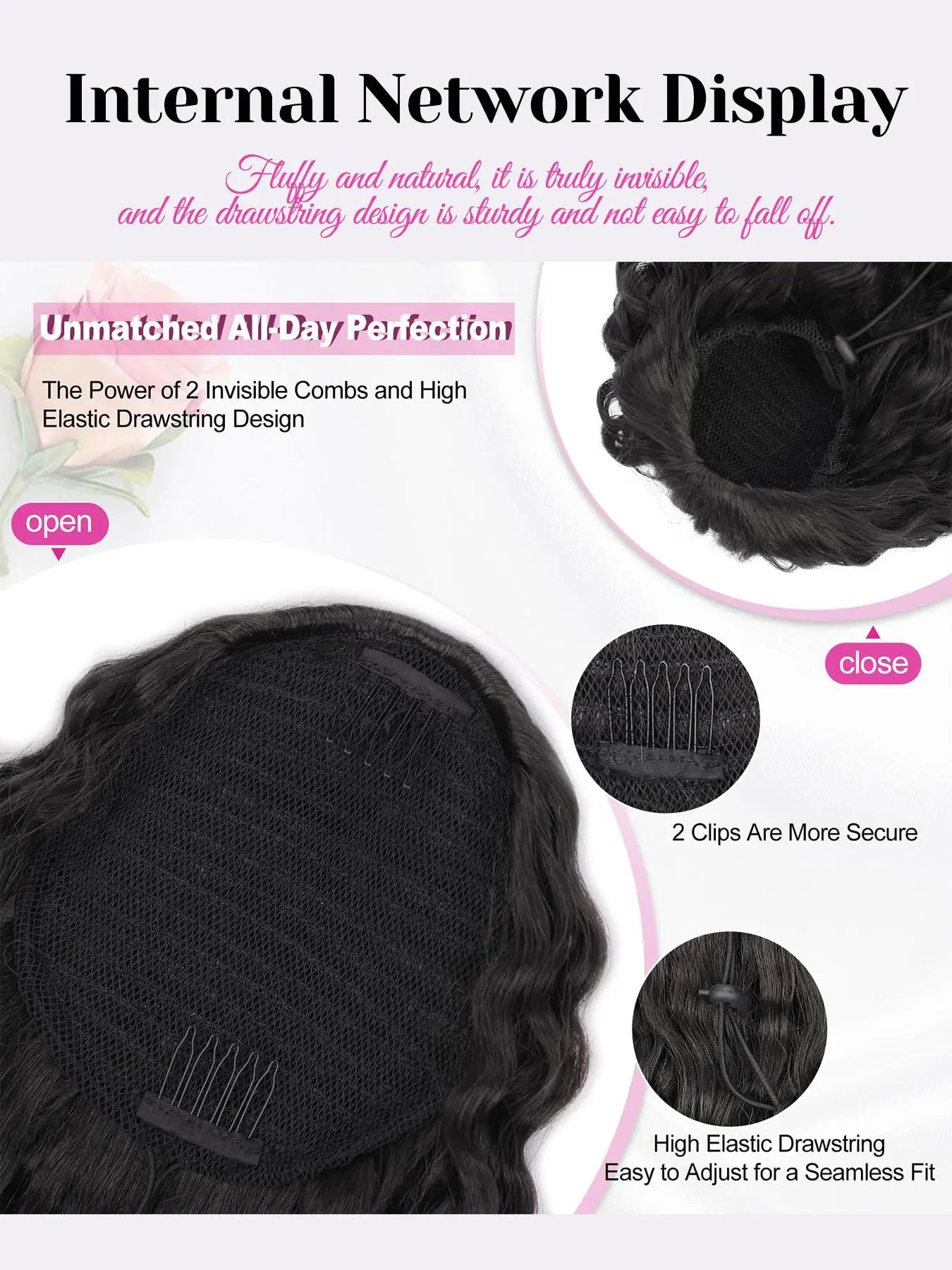 Afro Kinky Curly Drawstring Ponytail Extension - 19