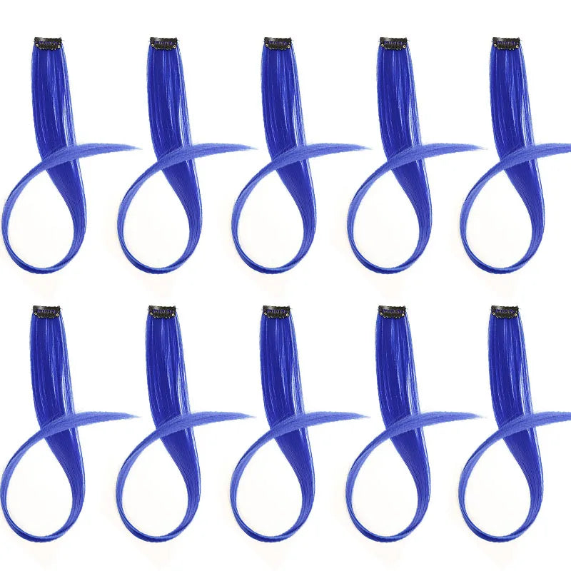 22-Inch Clip-In Synthetic Hair Extensions for Instant Color Highlights - 11