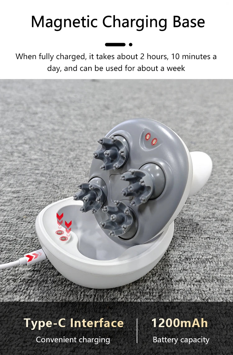 Electric Scalp Massager for Stress Relief and Hair Care - 16