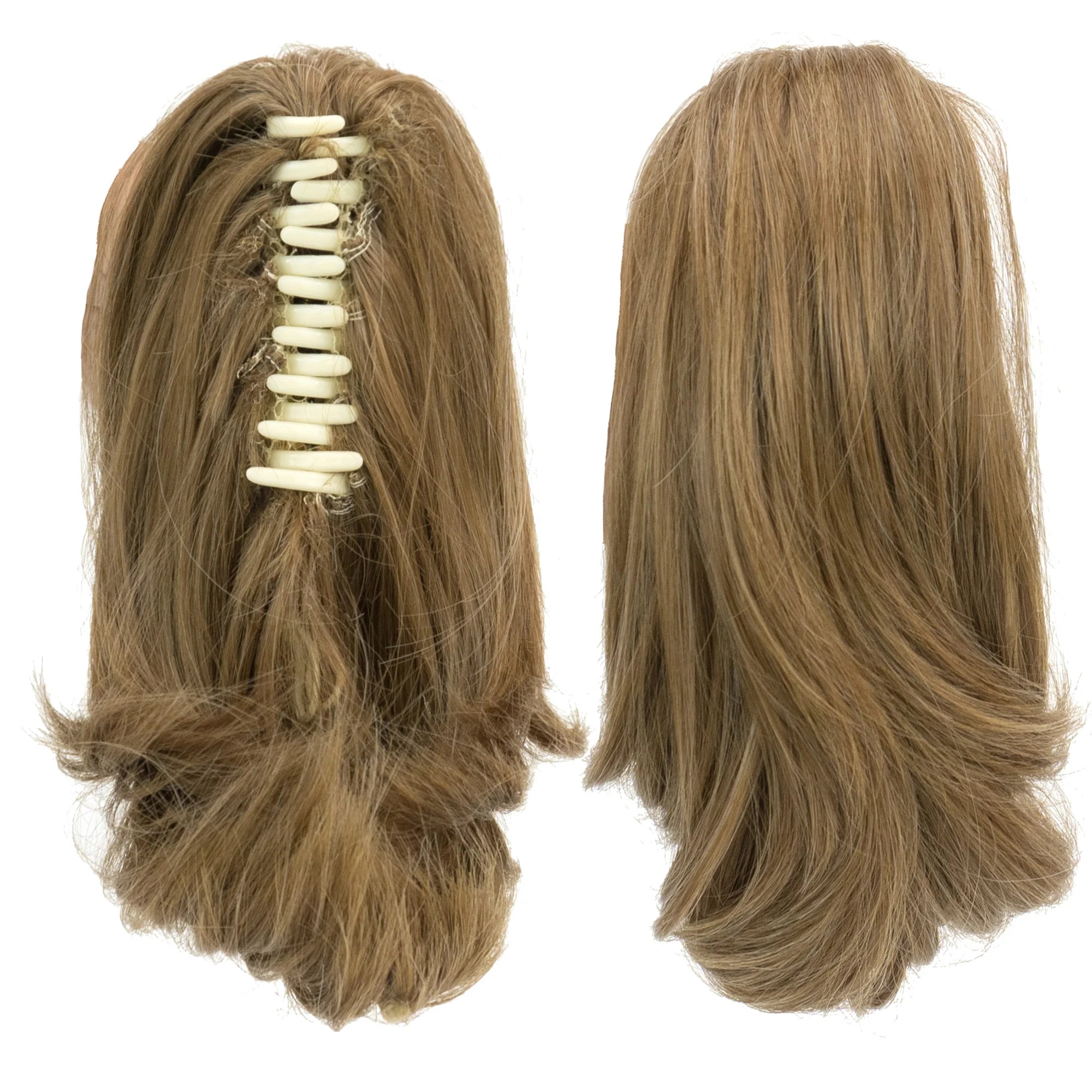 Short Straight Synthetic Claw Ponytail Hair Extension - 10
