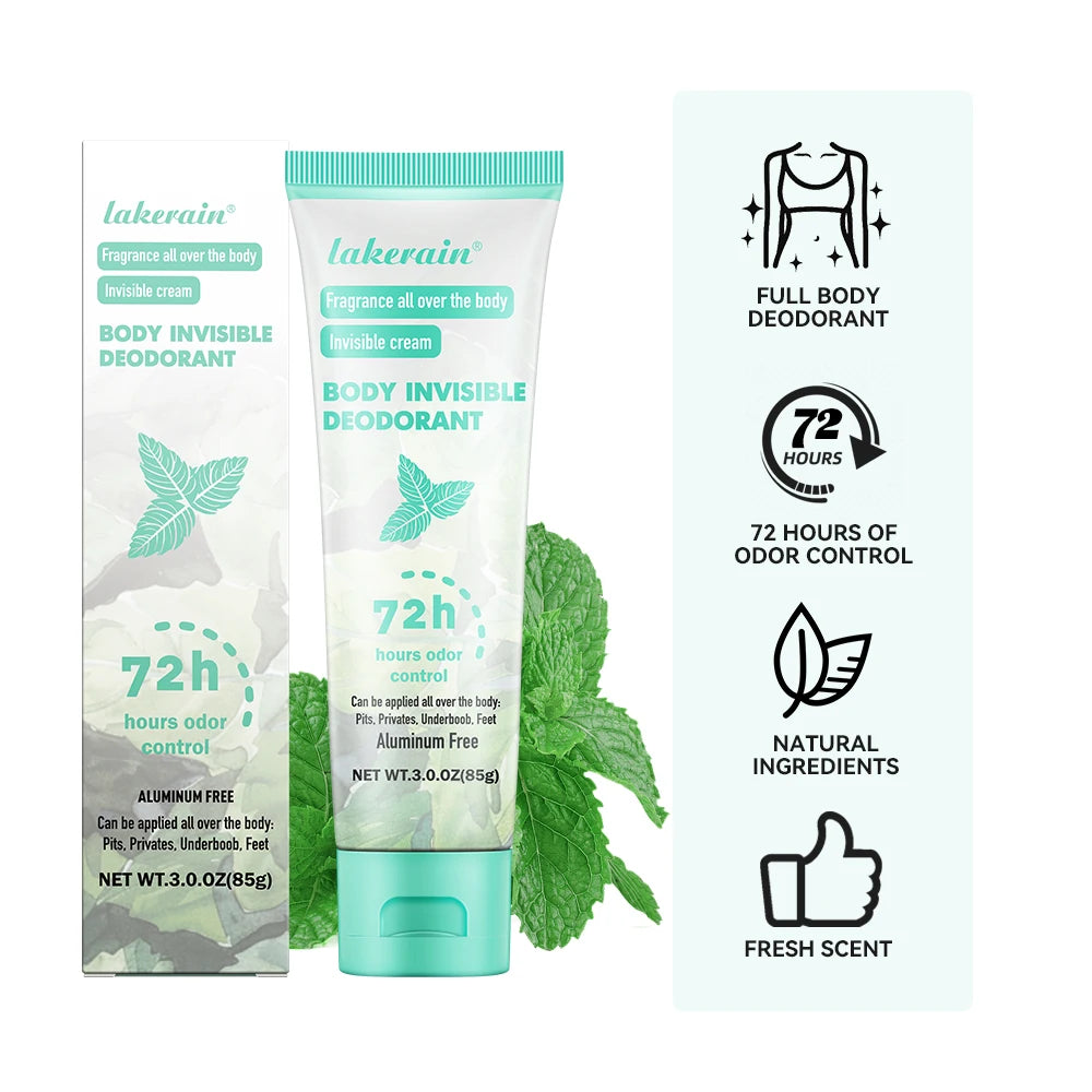 Long-Lasting Invisible Body Deodorant Cream for All-Day Freshness