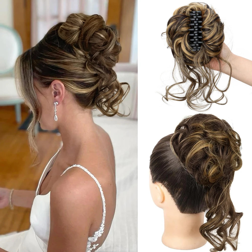 8-Inch Curly Claw Clip Ponytail Hair Extension for Instant Volume - 16