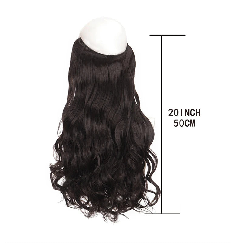 Invisible Halo Wire Hair Extensions for Voluminous Wavy Hair - 2