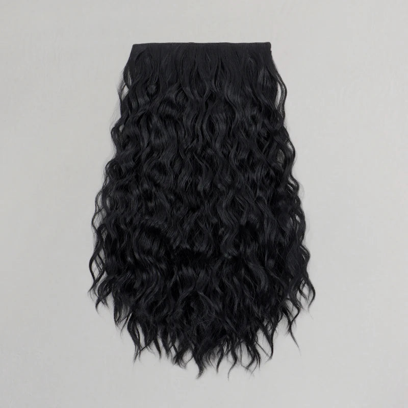 18-Inch Wavy Curly One-Piece Clip-In Hair Extension