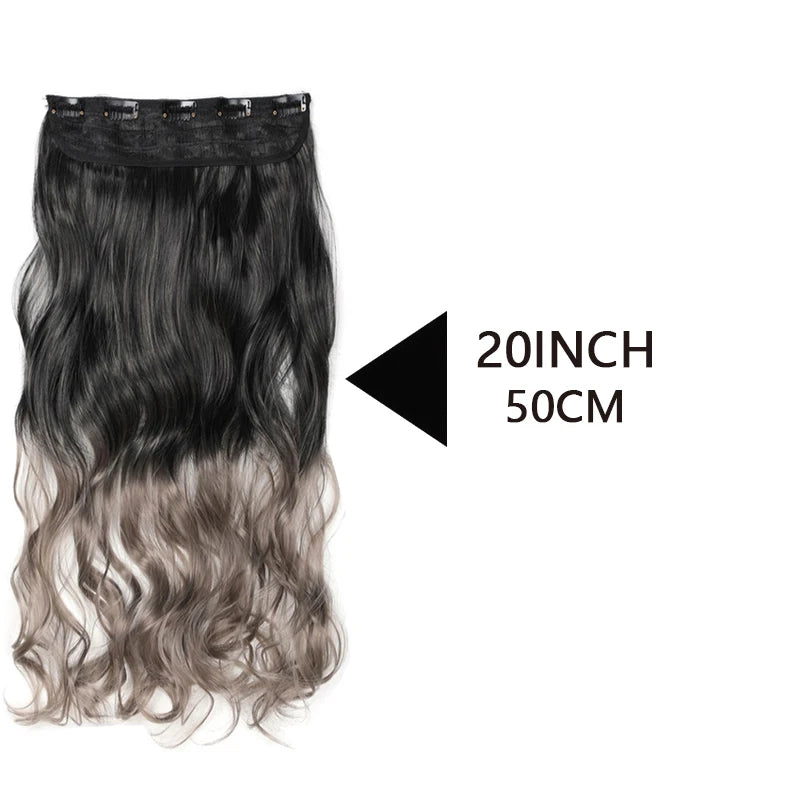 20-Inch Wavy Clip-In Synthetic Hair Extension - 2
