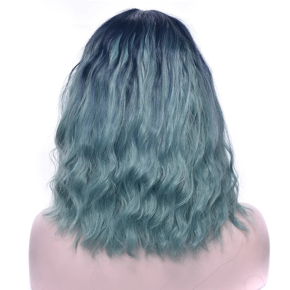 Short Kinky Curly Synthetic Hair Wig for Daily Wear and Cosplay Parties