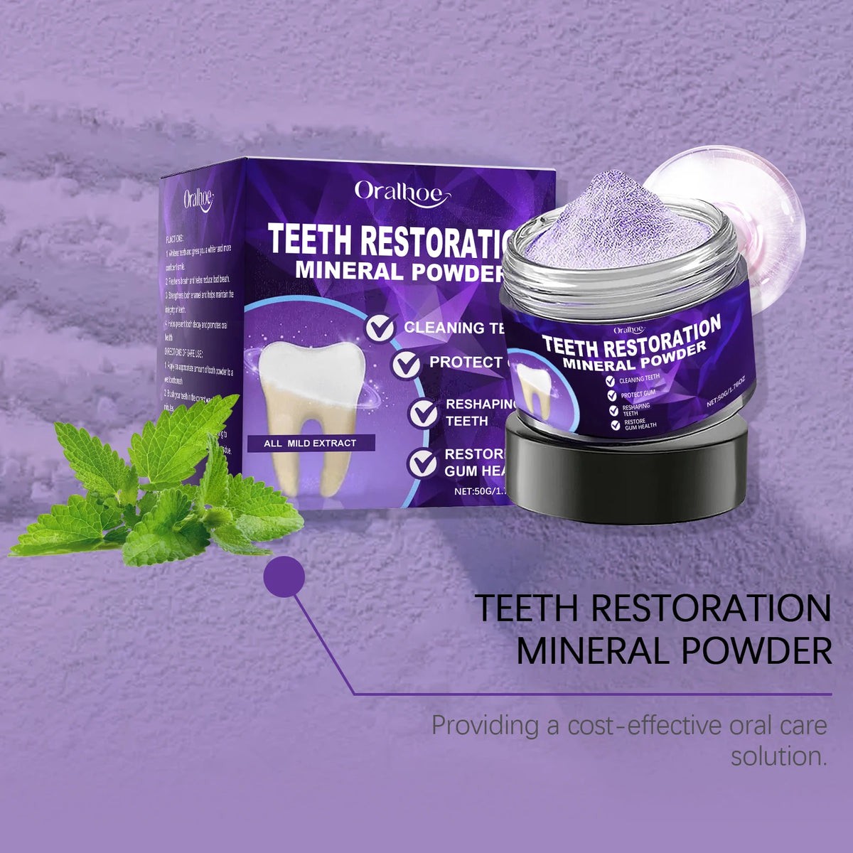 Natural Teeth Whitening and Enamel Restoration Powder for Brighter Smiles