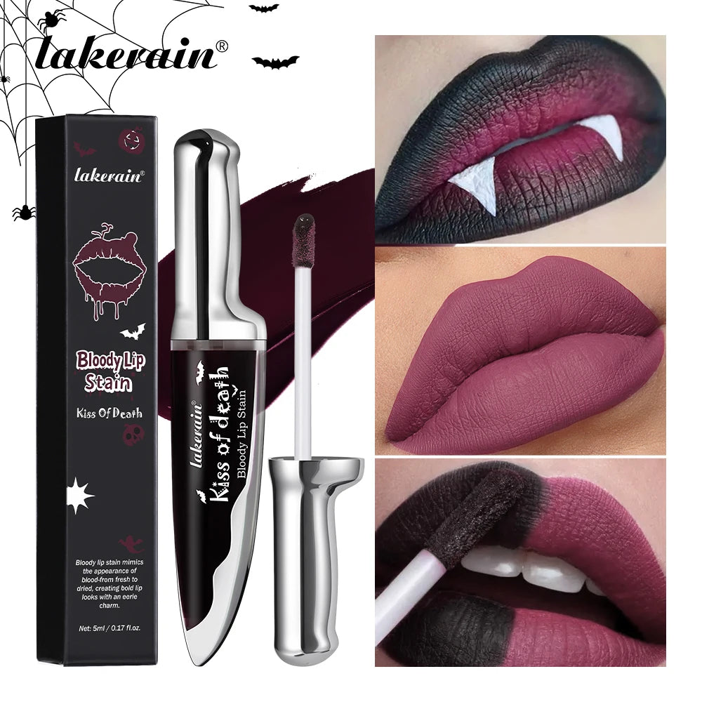 Long-Lasting Waterproof Matte Bloody Lip Stain for Halloween Makeup - 1