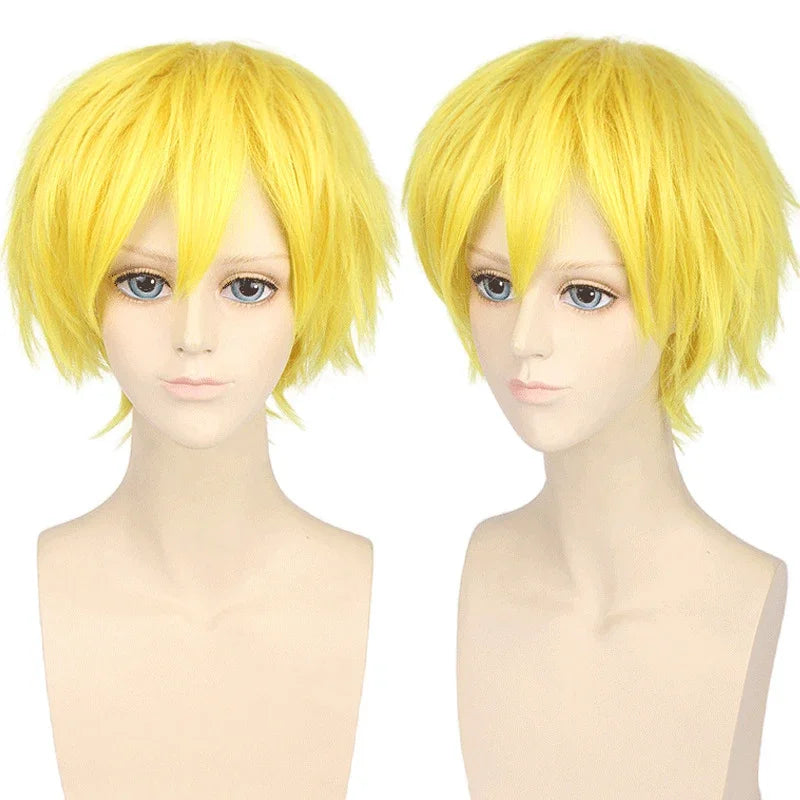 Short Curly Cosplay Wig with Bangs for Costume Parties and Daily Wear - 19