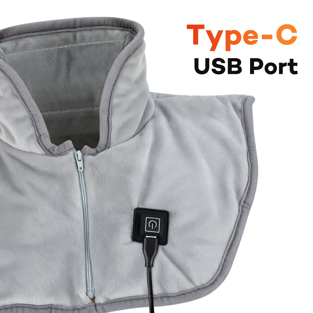 USB Powered Heated Shoulder and Neck Shawl with 3 Adjustable Temperatures - 15