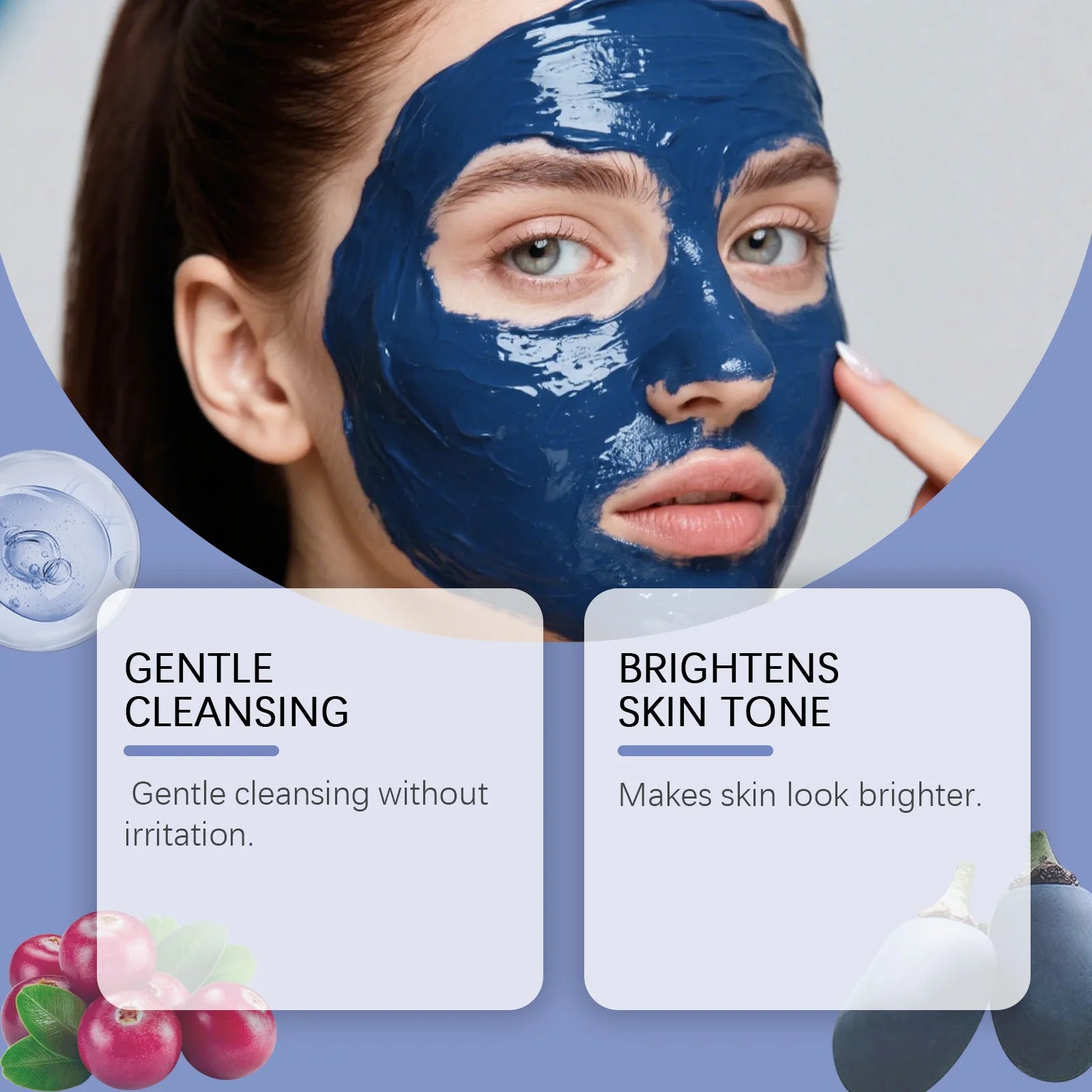 Moroccan Blue Nila Brightening and Exfoliating Facial Cleansing Mask - 8