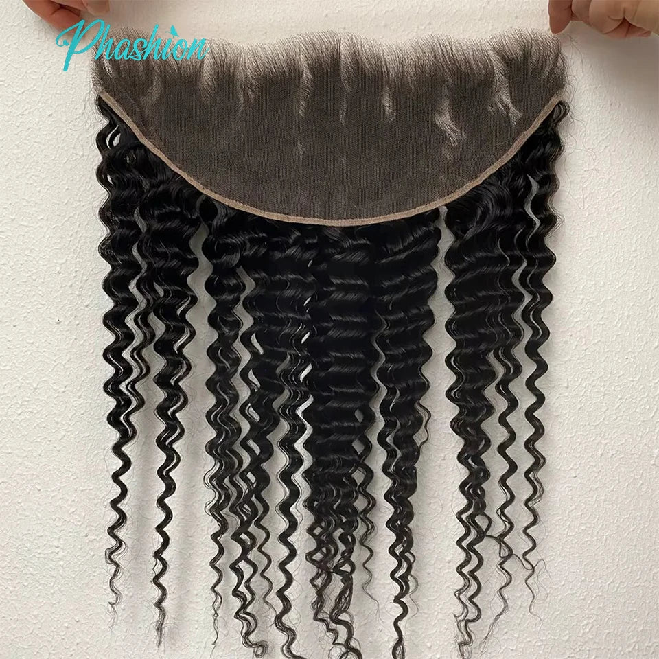 13x4 HD Lace Frontal Kinky Curly Human Hair Closure - 14