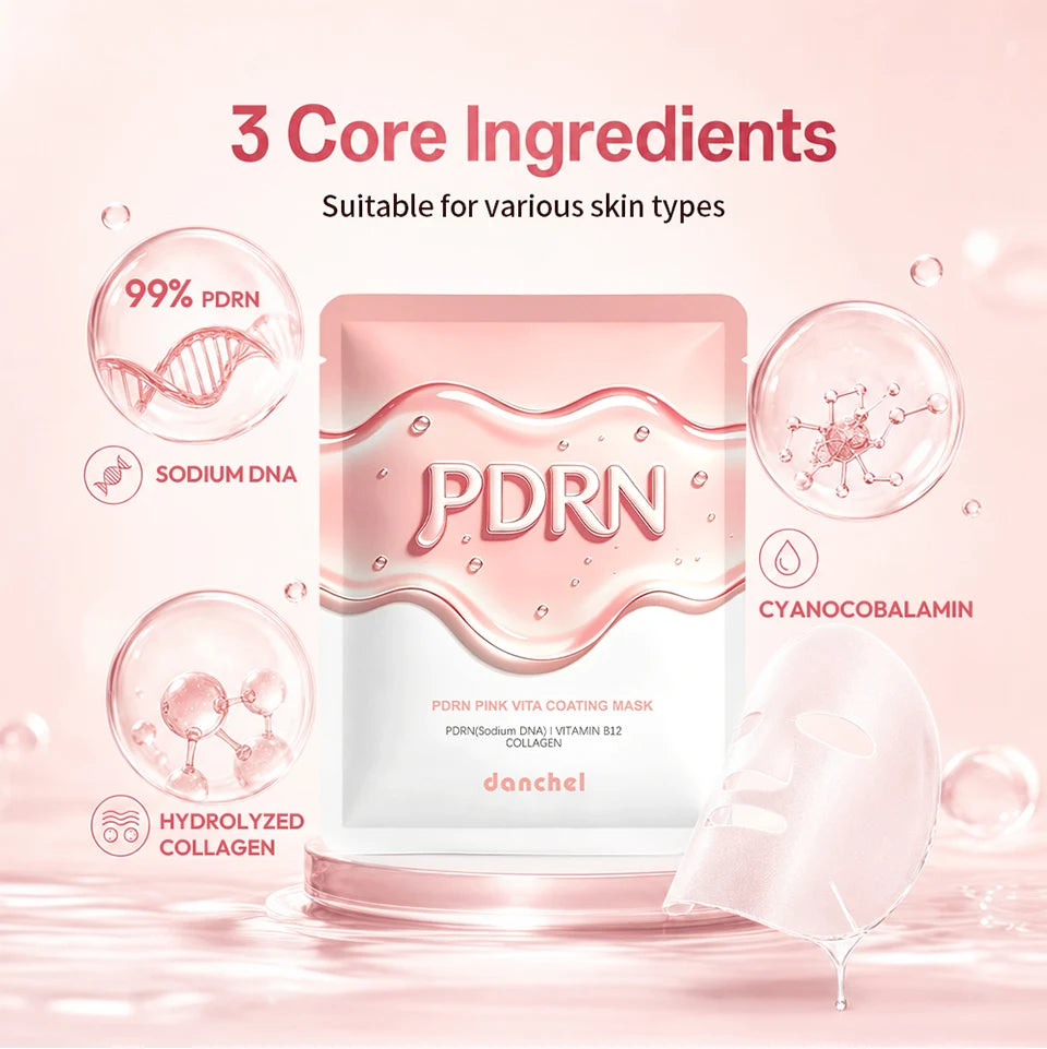 Salmon DNA PDRN Pink Vitamin Hydrating Facial Sheet Mask - 12
