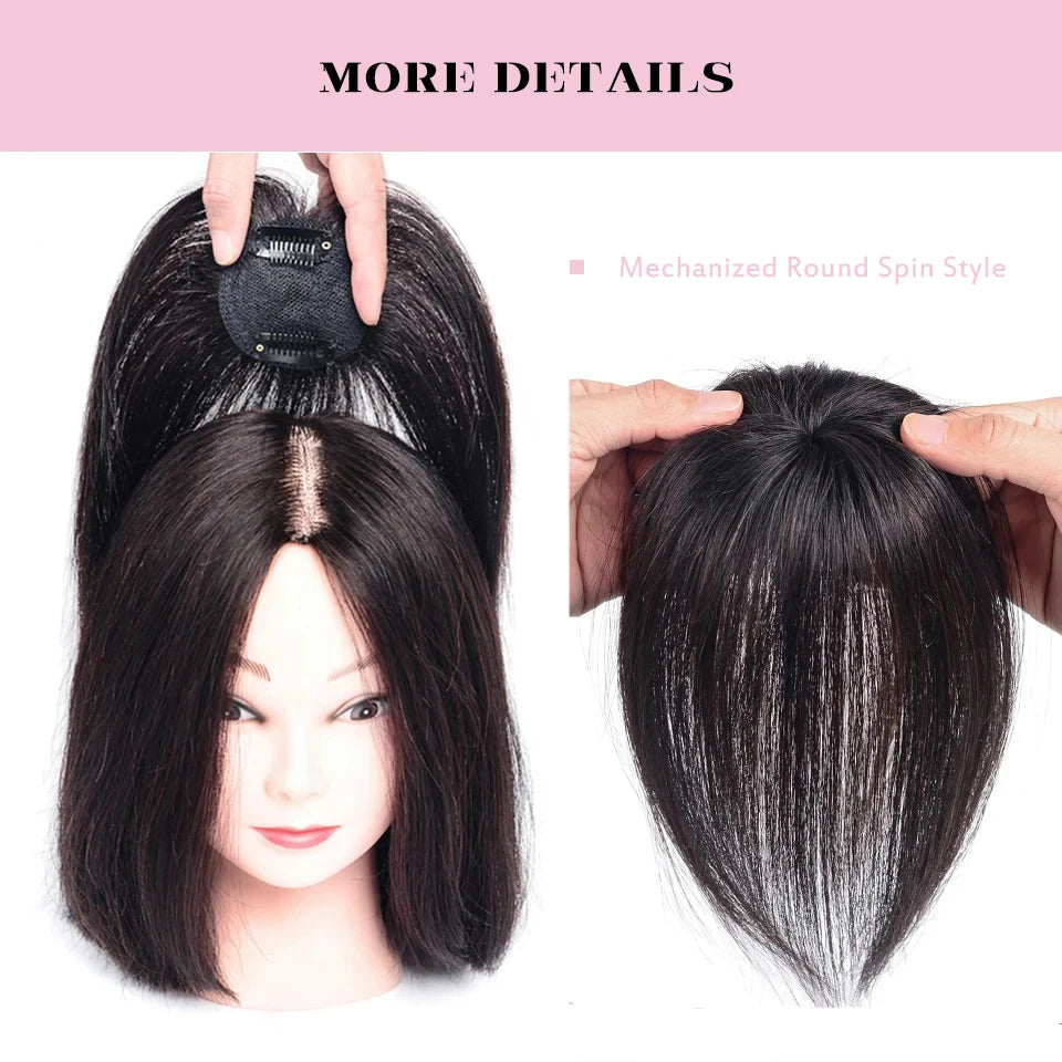 Clip-In Middle Part Fringe Hair Extensions - 24