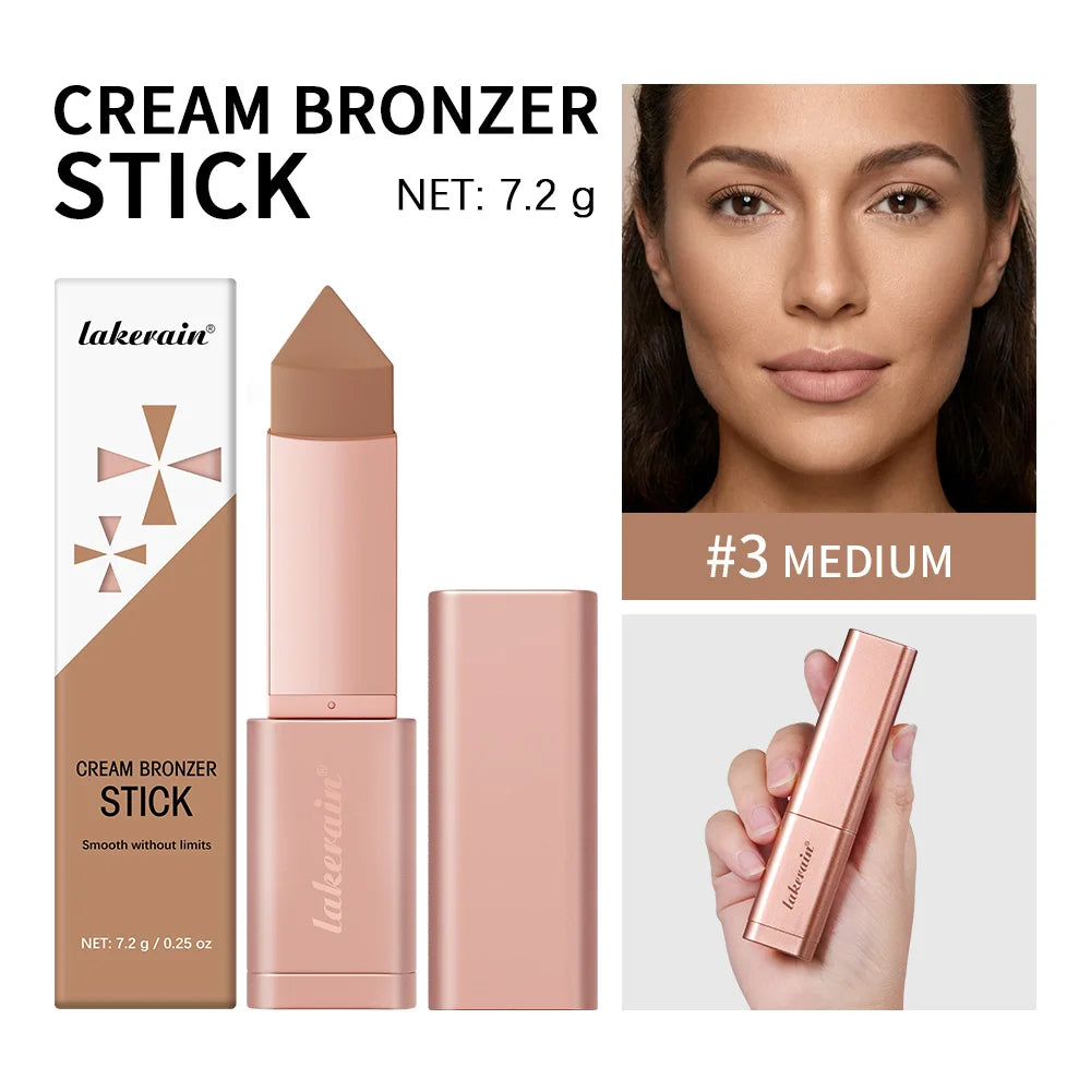 Cream Bronzer and Contour Stick for Sculpted Face Makeup - 21