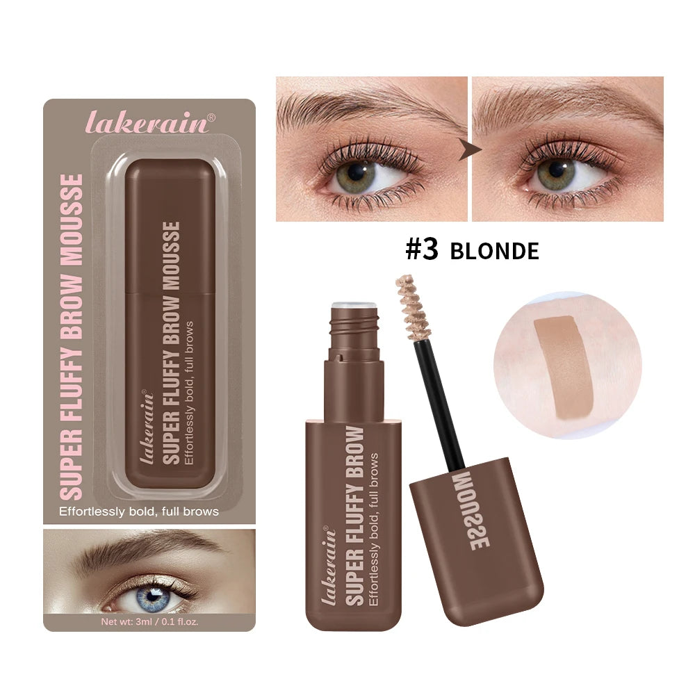 Waterproof Fluffy Brow Mousse for Natural and Volumized Eyebrows