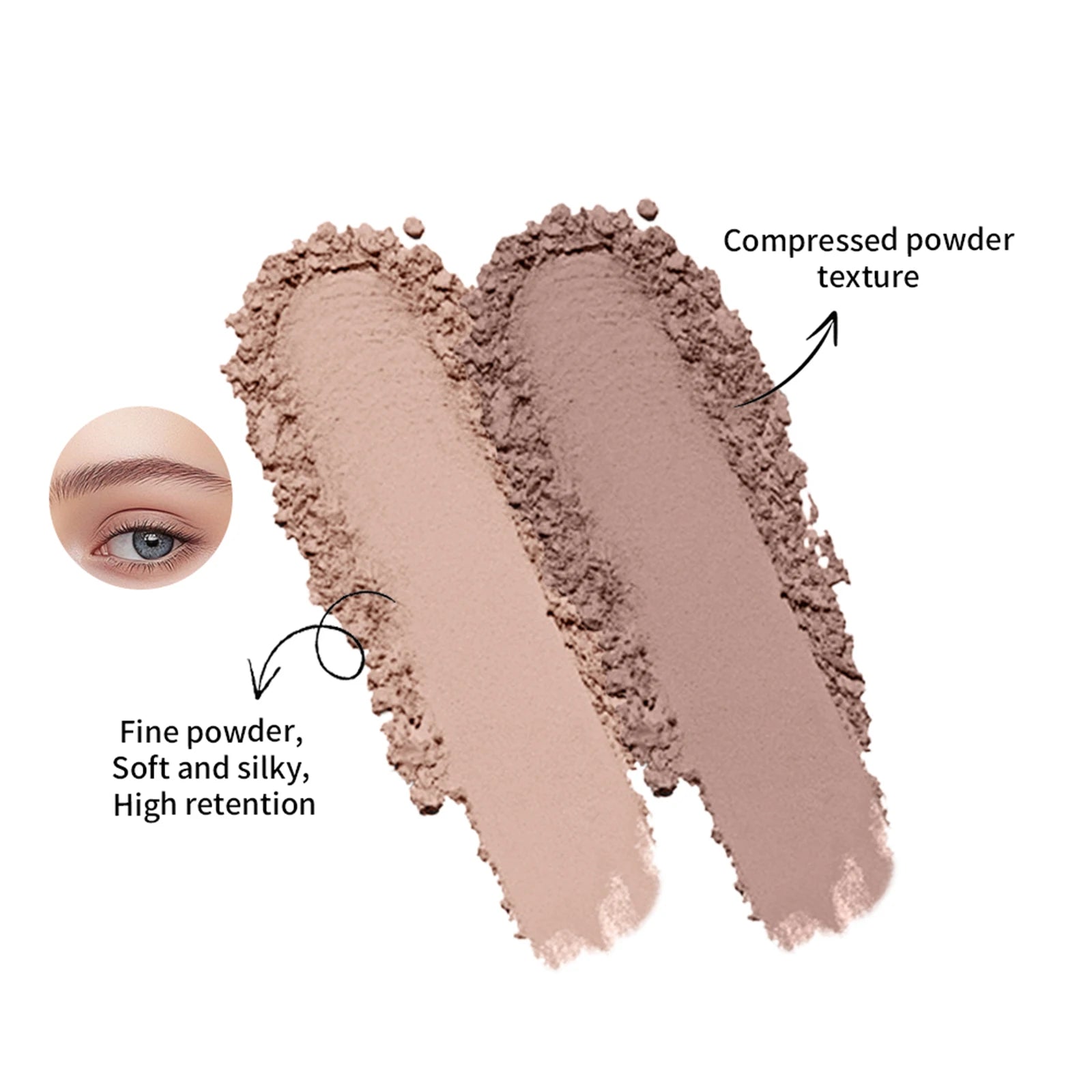 Dual-Tone Eyebrow Powder Palette with Professional Grooming Brush - 6