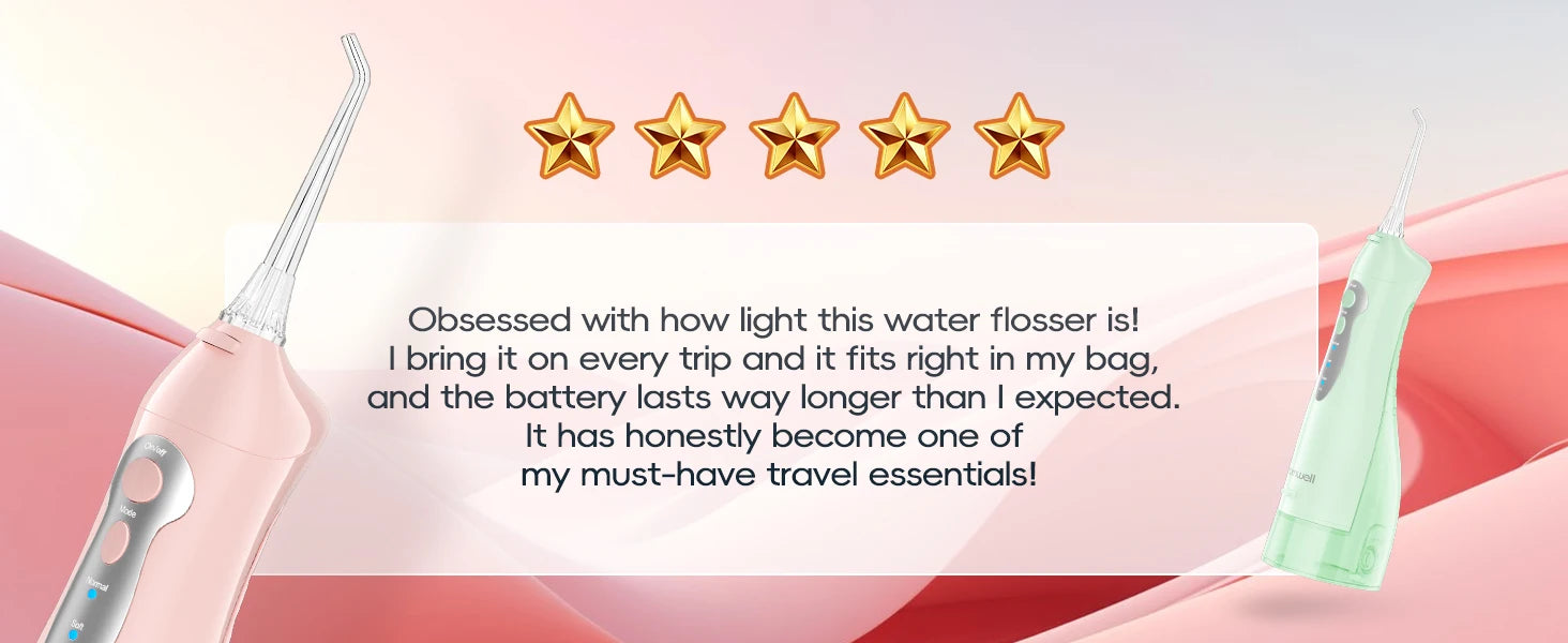 Rechargeable Portable Oral Irrigator Water Flosser for Deep Teeth Cleaning - 20
