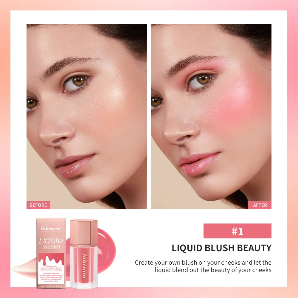 Waterproof Liquid Blush with Built-in Applicator for Natural Matte Finish - 5