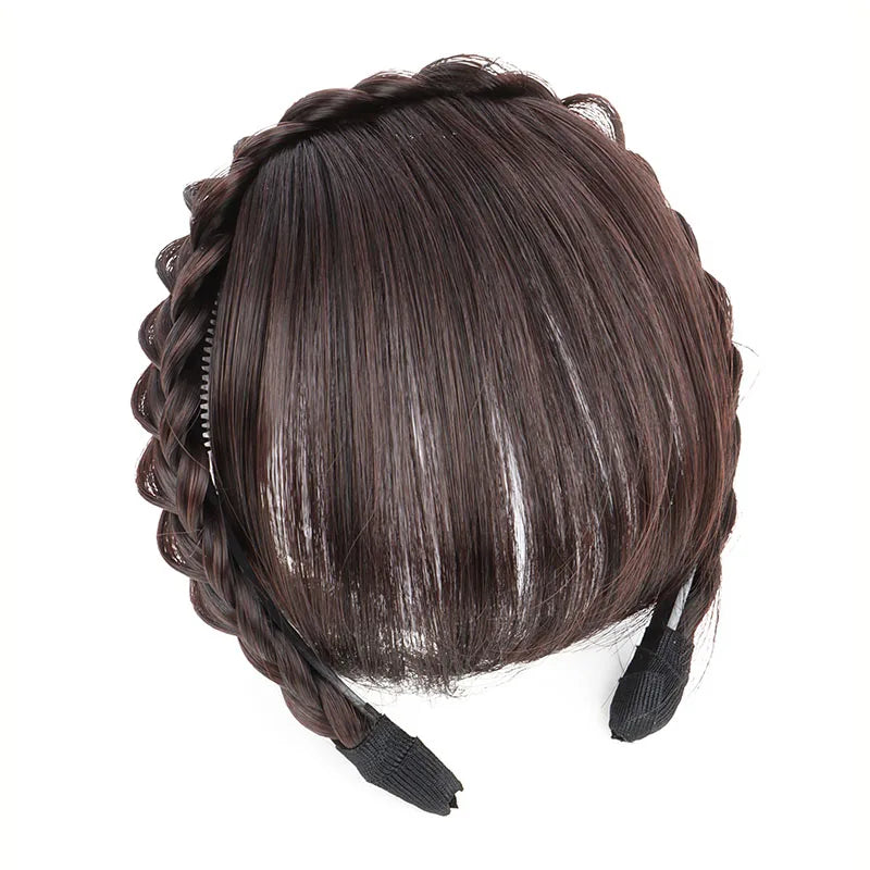 Braided Headband with Bangs for Instant Natural Hairstyle - 9