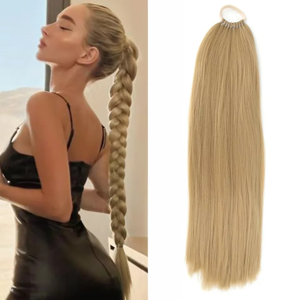 24-Inch Straight Synthetic Ponytail Extension - 12