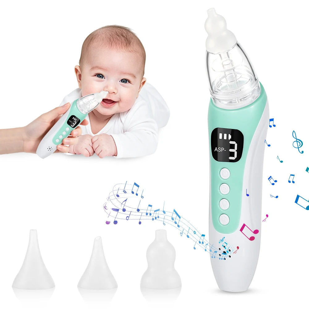 Electric Baby Nasal Aspirator with 3 Suction Levels and Music - 1