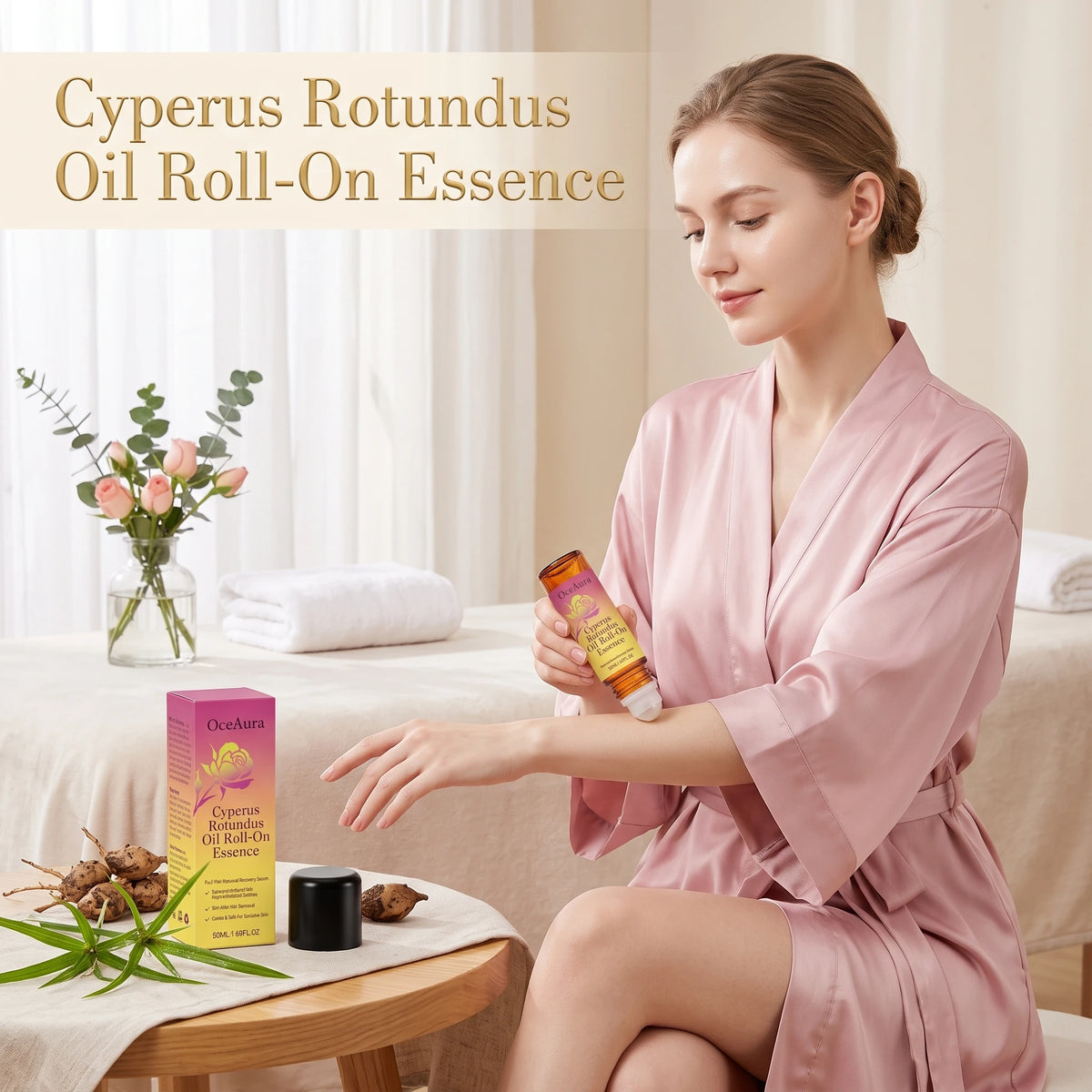 Soothing Roll-On Oil Essence for Skin Recovery After Hair Removal