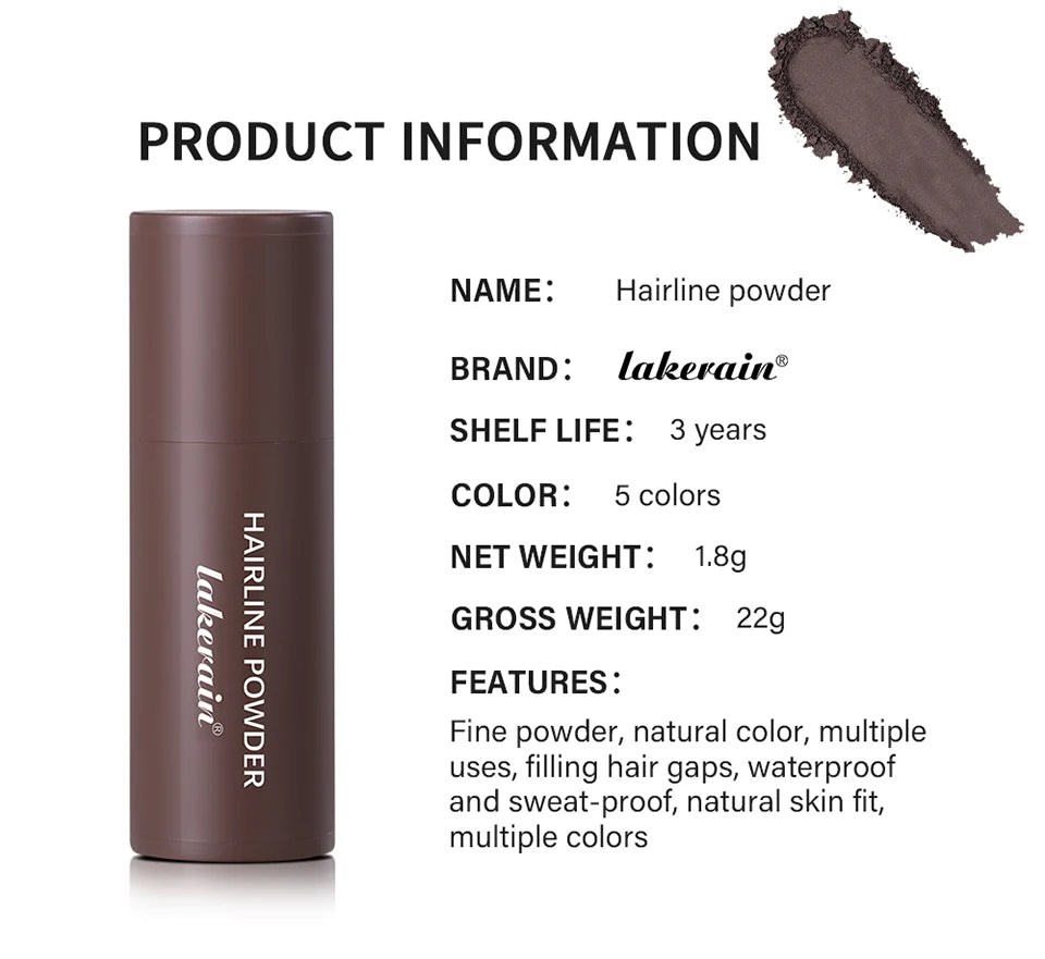 Waterproof Hairline Shadow Powder for Thicker Hair and Eyebrows