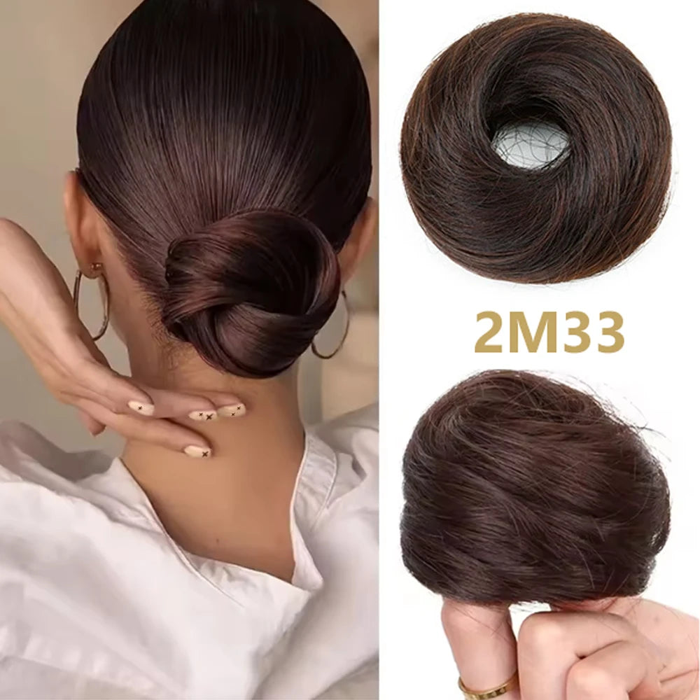 Messy Bun Hair Extension Scrunchie - 8
