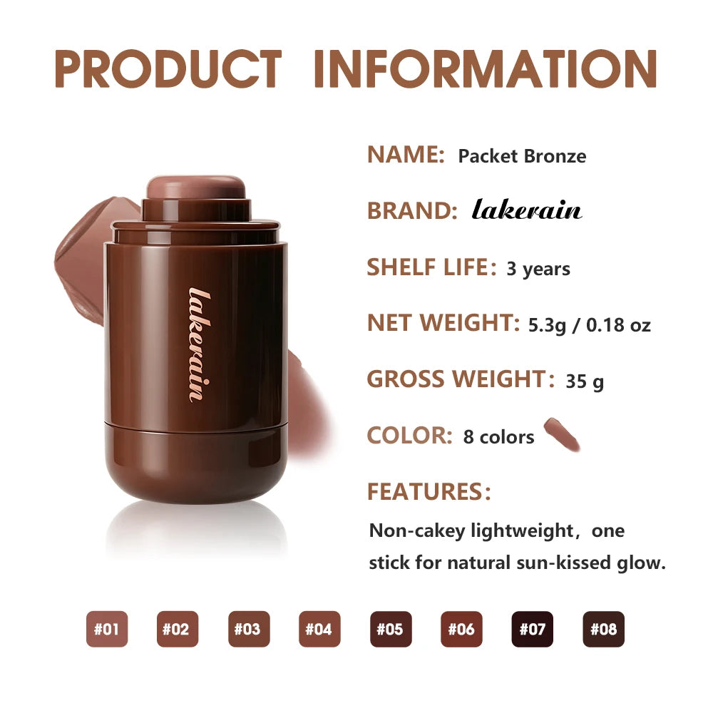 Cream Bronzer Contour Stick for Natural Sculpted Face Makeup