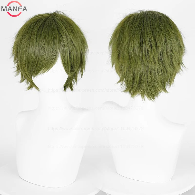 30cm Short Straight Cosplay Wig for Men and Women