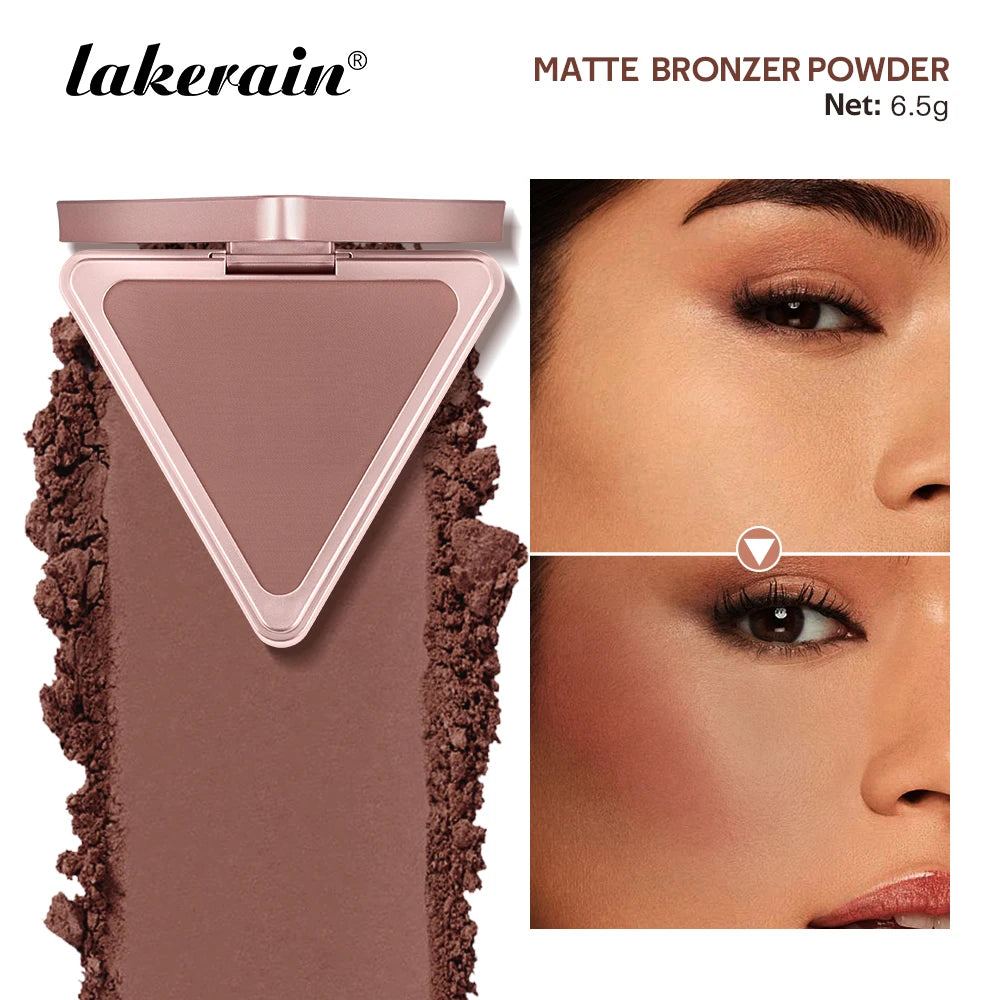 Long-Lasting Matte Bronzer Powder for Face Contouring and Shading - 7