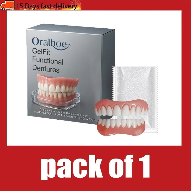Temporary Silicone Denture Set for Comfortable Smile Restoration - 9