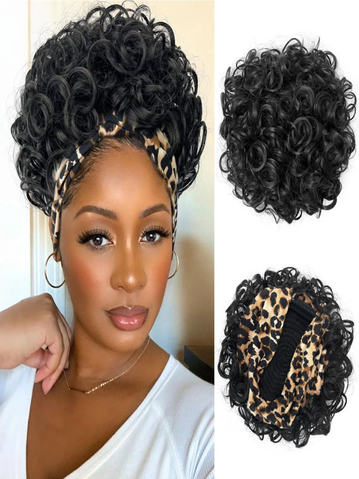 Short Kinky Curly Headband Wig for Easy Daily Styling