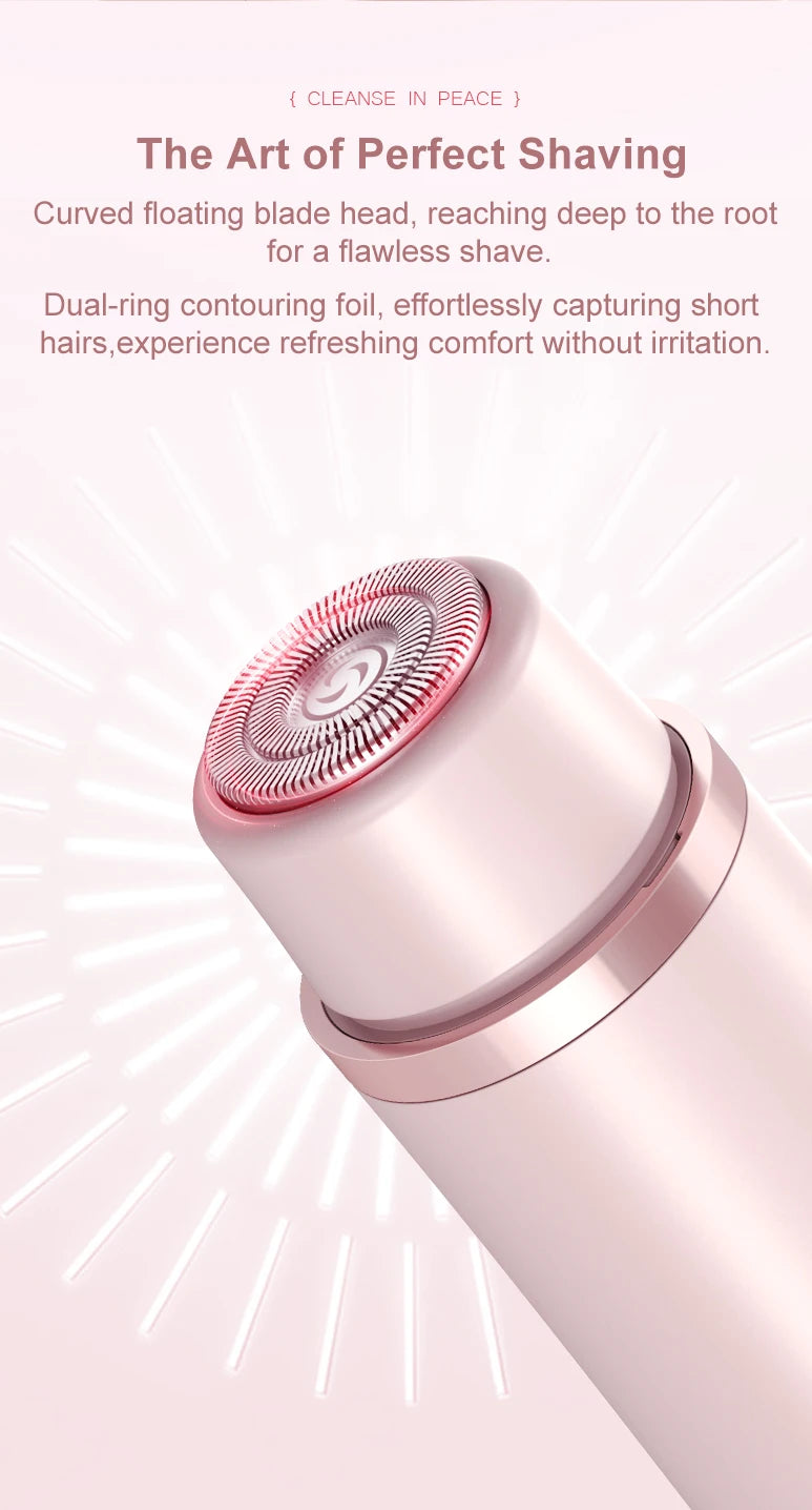 Electric Waterproof Women's Hair Shaver for Face, Bikini, and Body