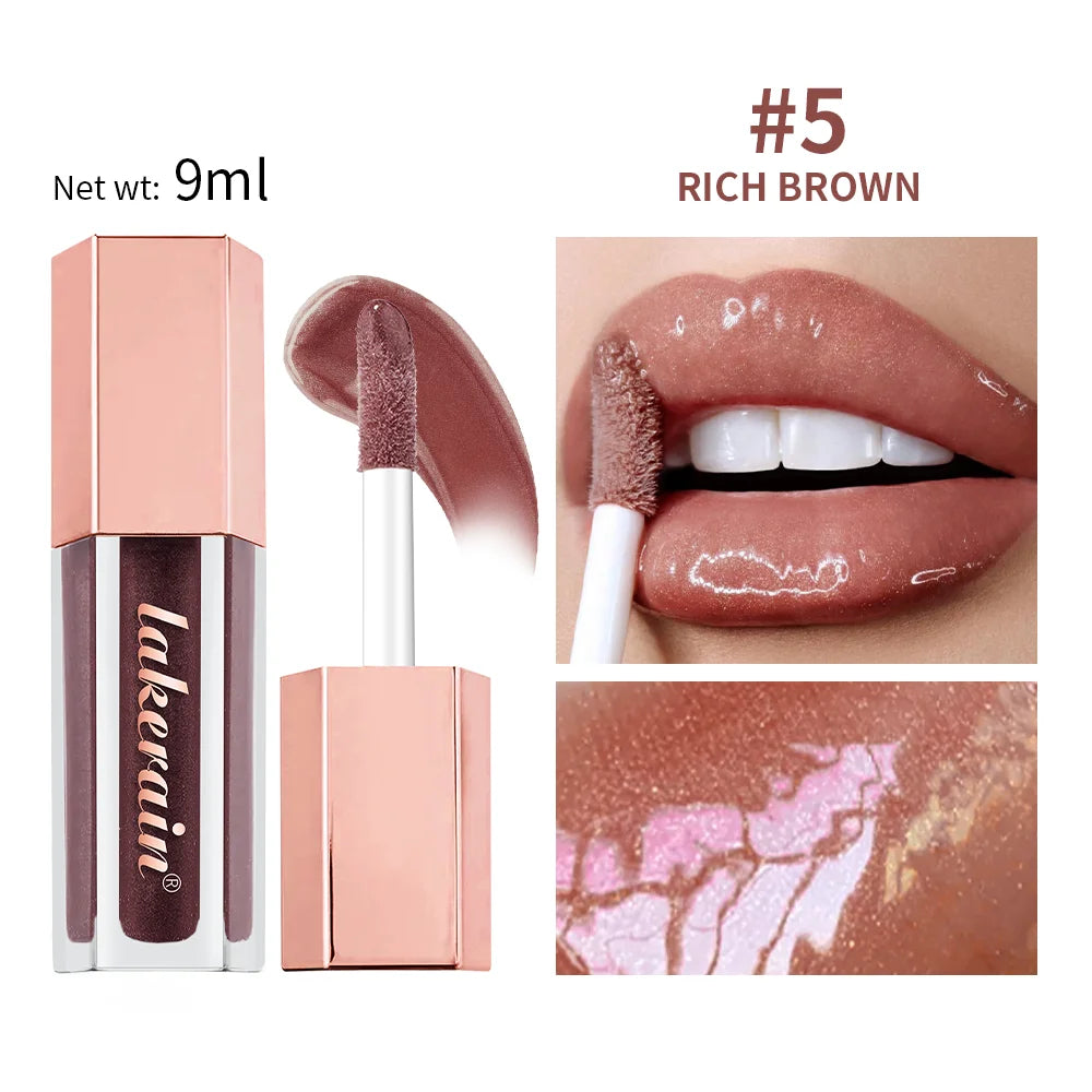 Hydrating Liquid Lip Gloss with Shimmer for Plump and Moisturized Lips