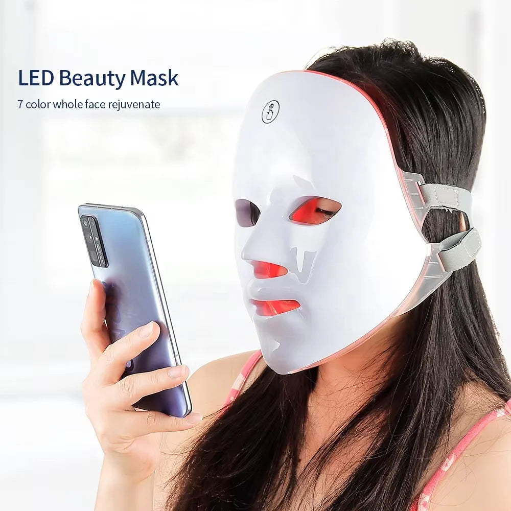 7-Color LED Photon Light Therapy Face Mask for Skin Rejuvenation