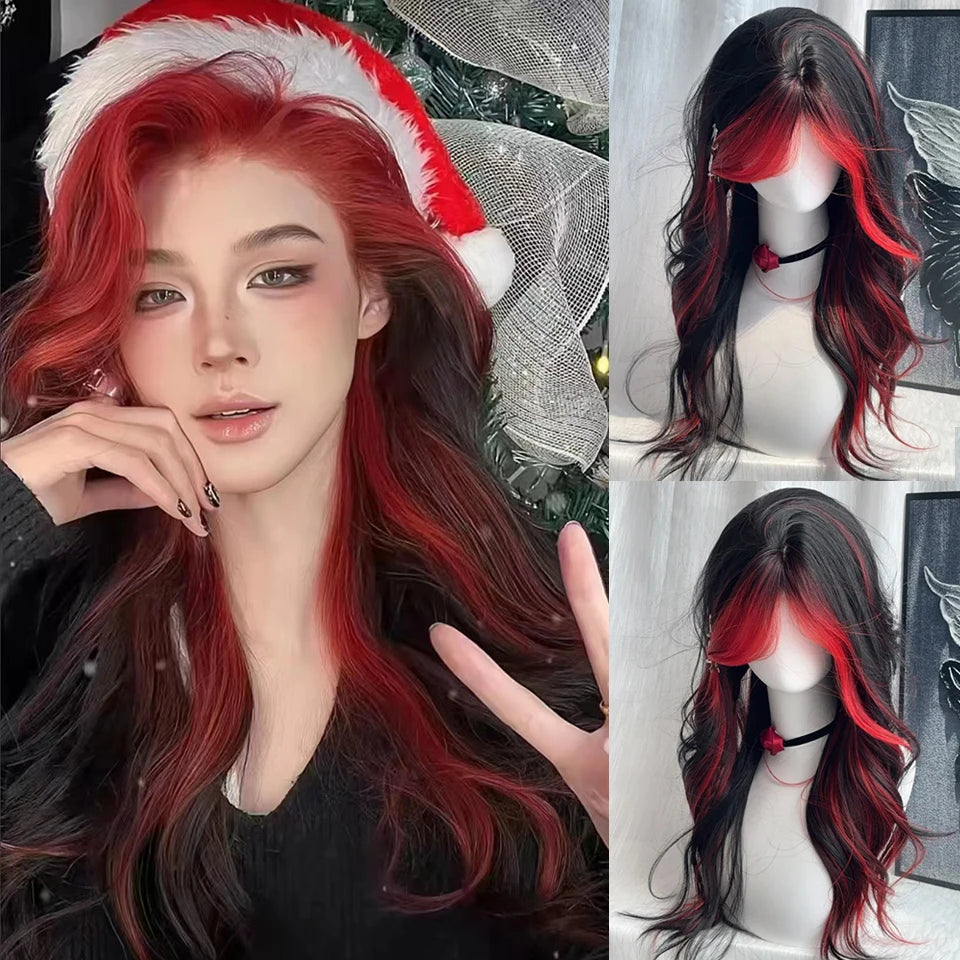 Wavy Brown Cosplay Wig with Curly Pigtails for Costume Parties