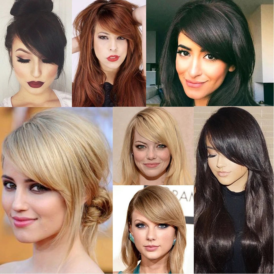 Clip-In Side Bangs Synthetic Hair Extension for Instant Volume - 2