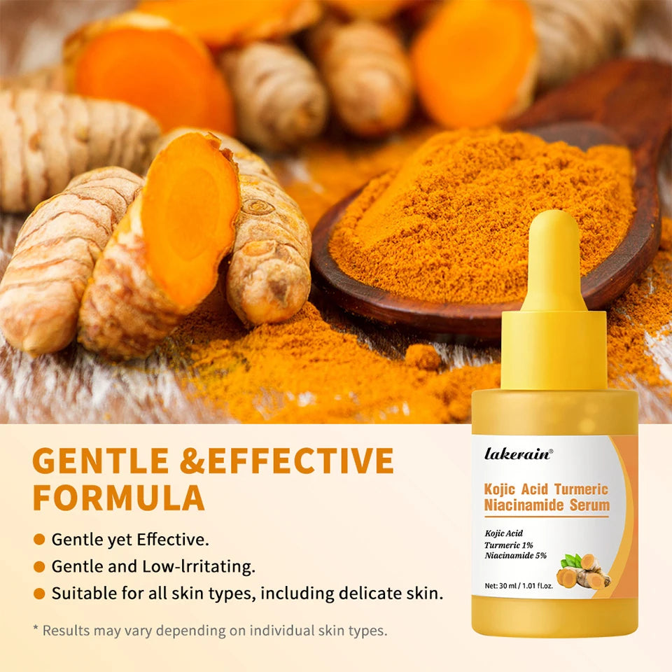 Brightening Turmeric and Kojic Acid Serum for Radiant Even Skin Tone