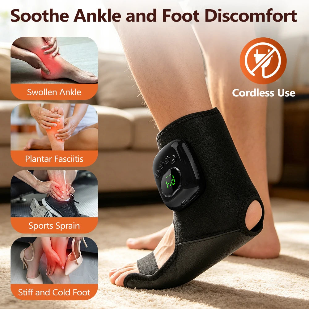 Cordless Heated Air Compression Wrist Massager for Pain Relief - 27
