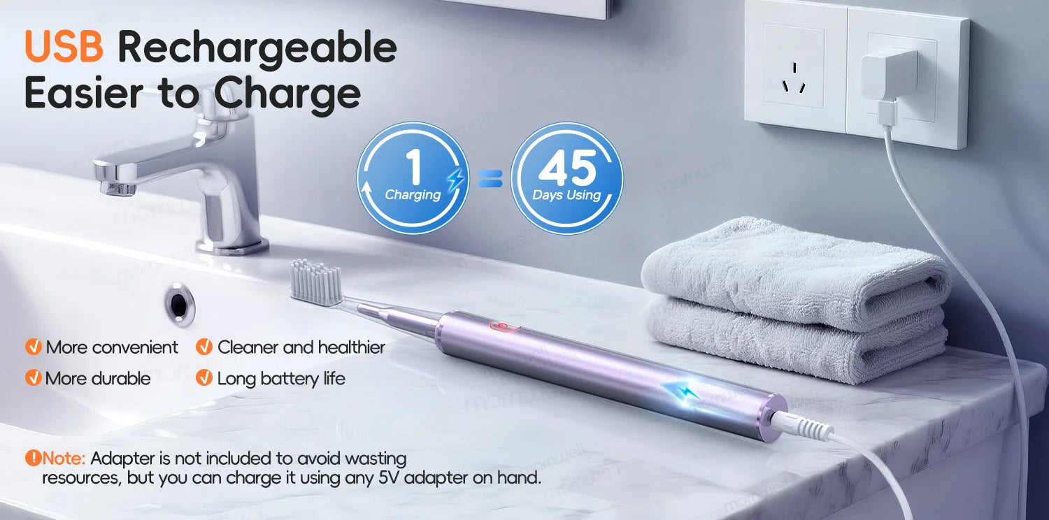 Portable Electric Water Flosser and Toothbrush Oral Care Cleaning Set - 17
