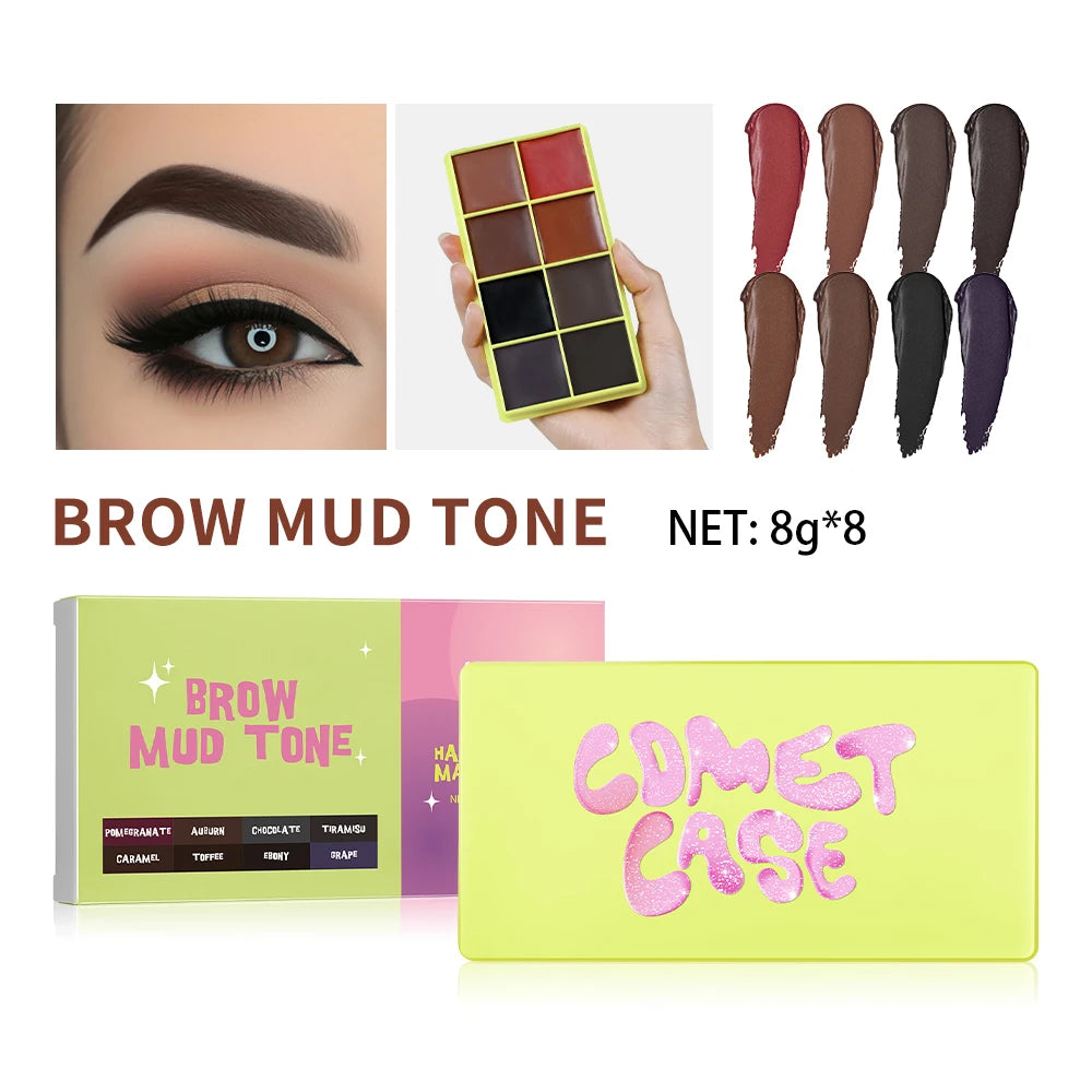 8-Color Cream Blush and Contouring Makeup Palette for Flawless Skin - 45