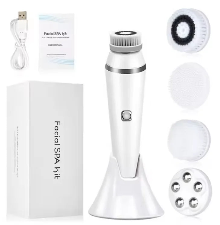 4-in-1 Electric Rotating Facial Cleansing Brush for Deep Pore Exfoliation - 21