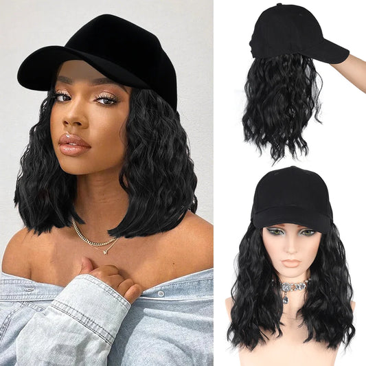 Curly Hair Extension Baseball Cap for Instant Style