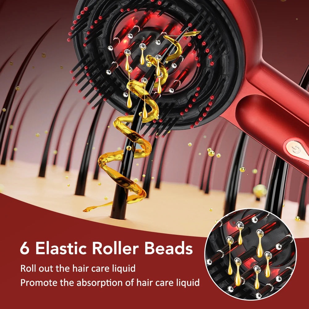 Electric Scalp Massage Comb with Liquid Applicator for Hair Growth