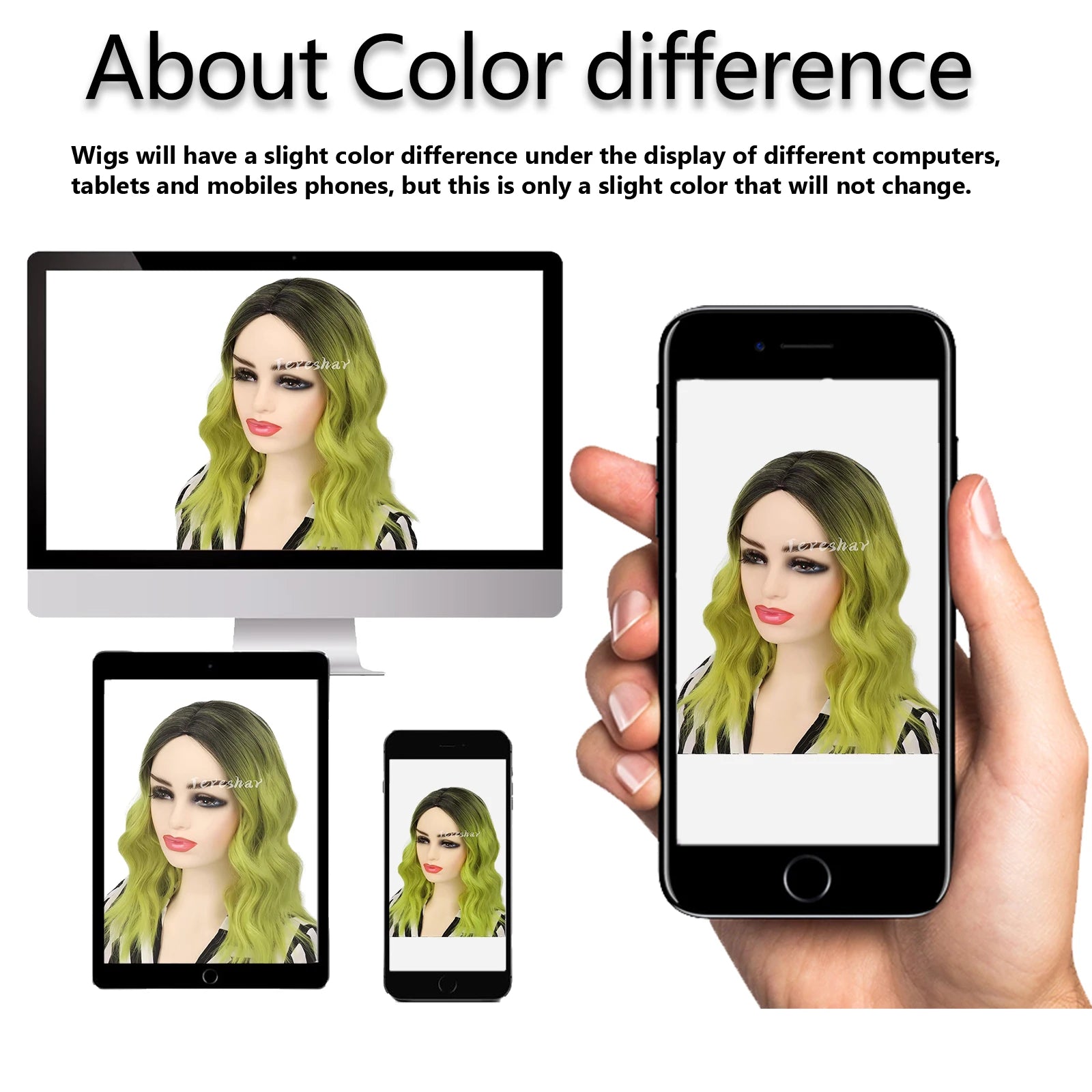 Short Wavy Green Ombre Bob Wig for Cosplay and Halloween Parties - 6
